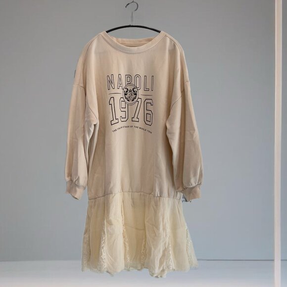 NWT Anthropologie Pilcro Sweatshirt Twofer Mini Dress - Picture 3 of 5